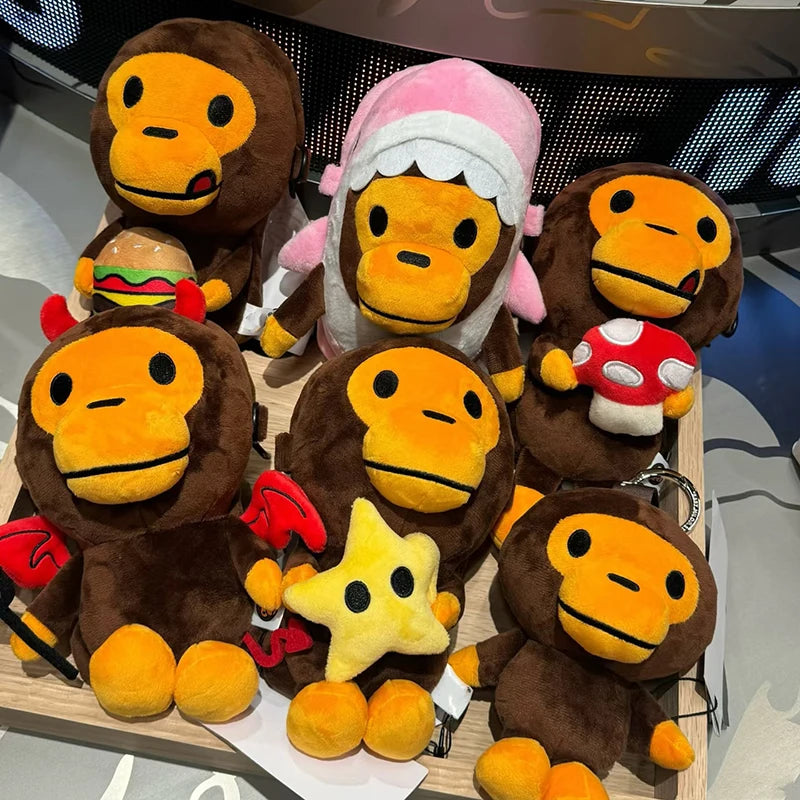 In Stock Cute Mobile Phone Shoulder Bag Plush  Monkey Milo With Donut Shark Style Crossbody  Adults Daily Holiday Gifts