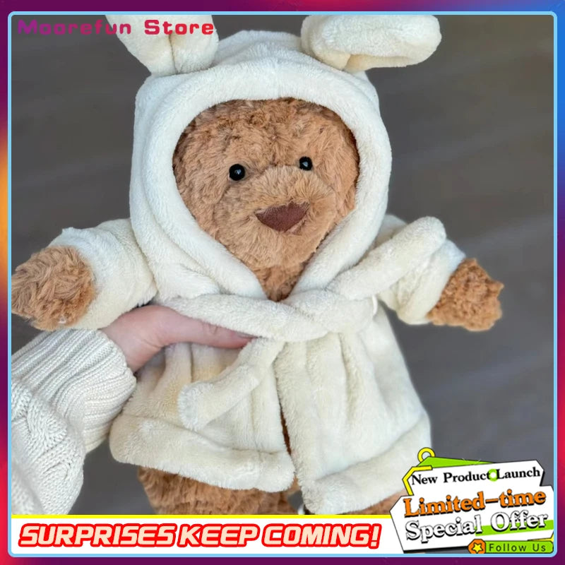 【IN STOCK】JELLYCAT UK Fun Bathrobe Bartholomew Bear Plush Toy Cute and Comfortable Jellycat Bear Plush Toy Birthday Gift