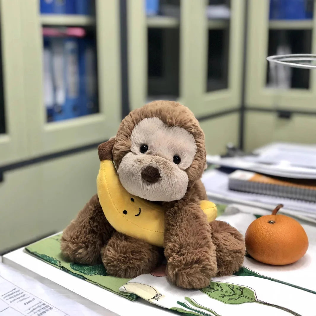 【In Stock】Jellycat 34CM Smudge Monkey Plush Toy Comforting Toy Children'S Figurines And Dolls As Birthday Gifts