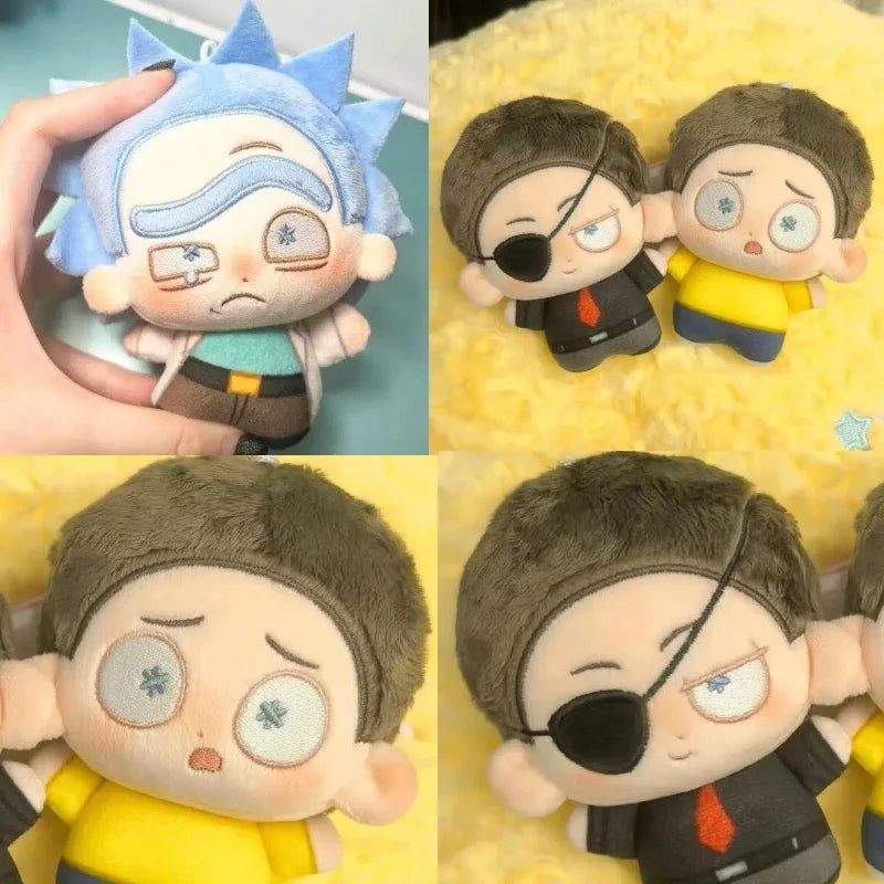 New 10cm Rick And Morty Plush Pendant Cute Mini Cartoon Stuffed Doll Keychain Toy Game Peripheral Gifts