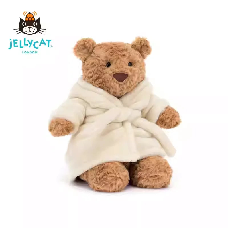 【IN STOCK】JELLYCAT UK Fun Bathrobe Bartholomew Bear Plush Toy Cute and Comfortable Jellycat Bear Plush Toy Birthday Gift
