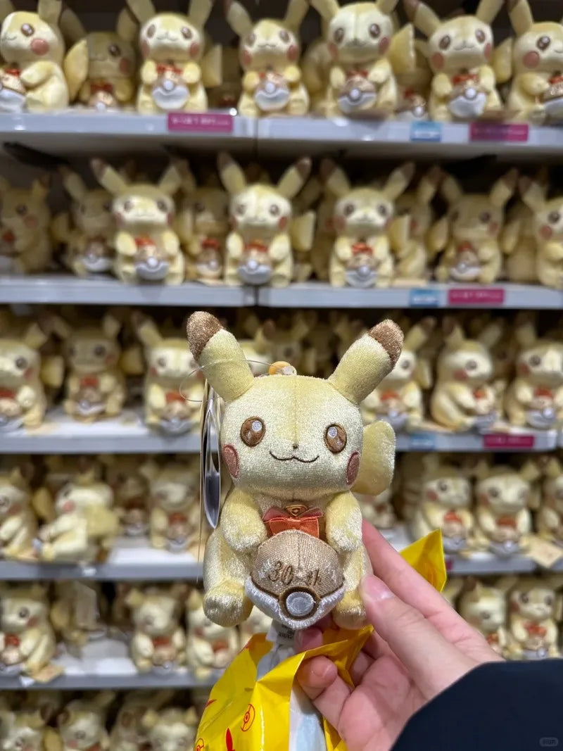 Genuine PokéMon Center PokéMon 30th Anniversary Original Pixel Style Plush Toy Stuffed Doll Anime Fans Collection Toy Gift