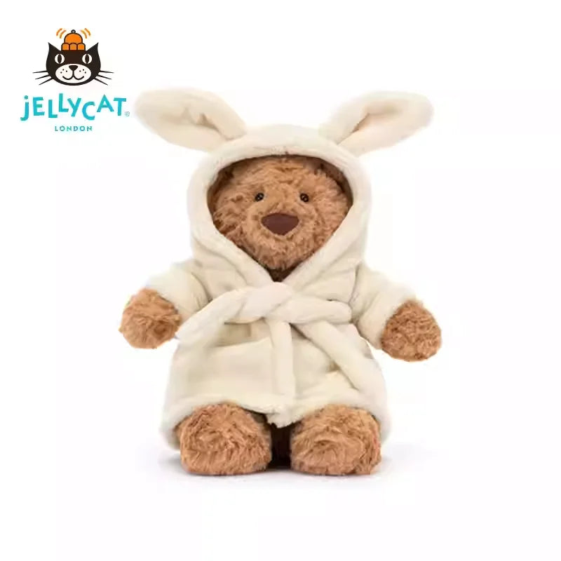 【IN STOCK】JELLYCAT UK Fun Bathrobe Bartholomew Bear Plush Toy Cute and Comfortable Jellycat Bear Plush Toy Birthday Gift