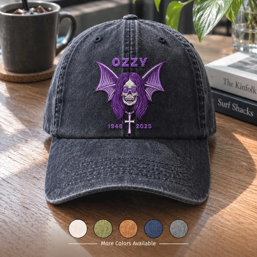 OZZ Bat Skull 1948 2025 Distressed Denim Cap